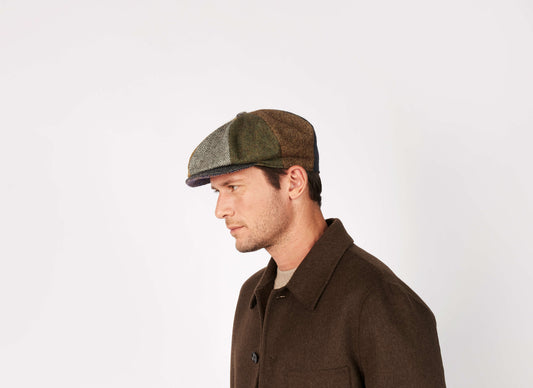 Eight Piece Cap Patchwork Tweed