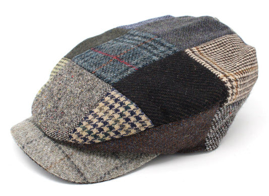 Hanna Hats Daithi Cap Patchwork Tweed